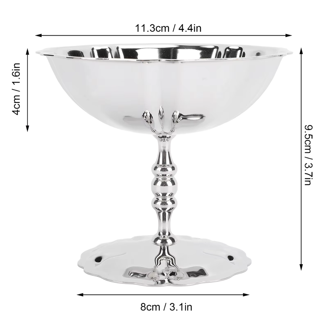 Belle Époque“ – Vintage Edelstahl Dessertschale