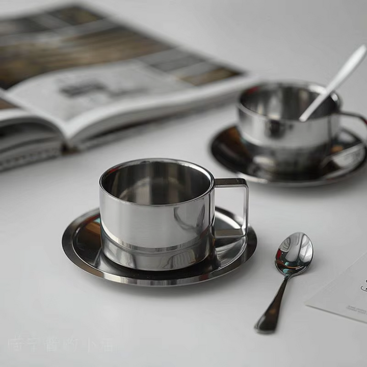 Lustré - Tasse mit Untersetzter, 200ml