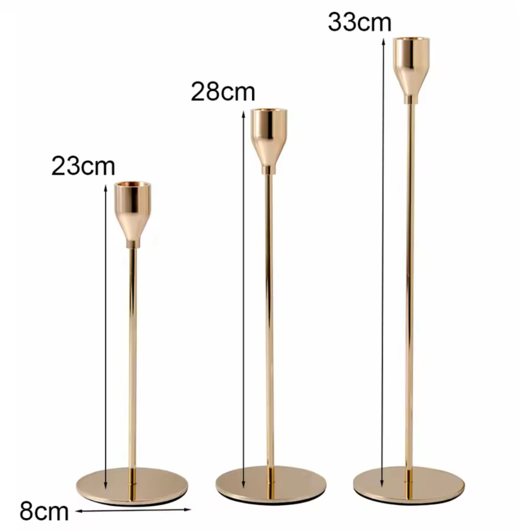 Bougeoir doré - Kerzenhalter, 3er Set