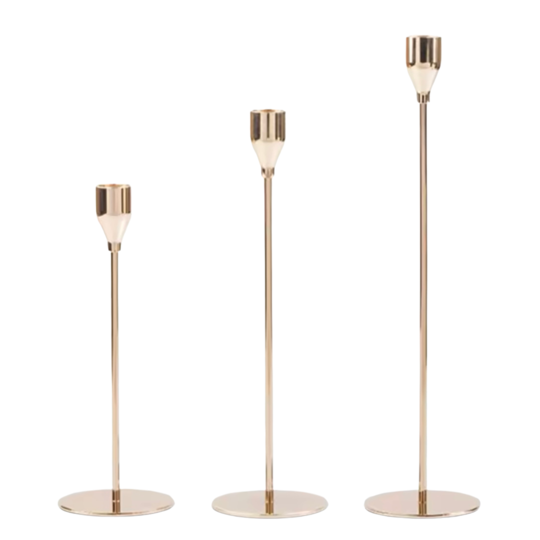 Bougeoir doré - Kerzenhalter, 3er Set