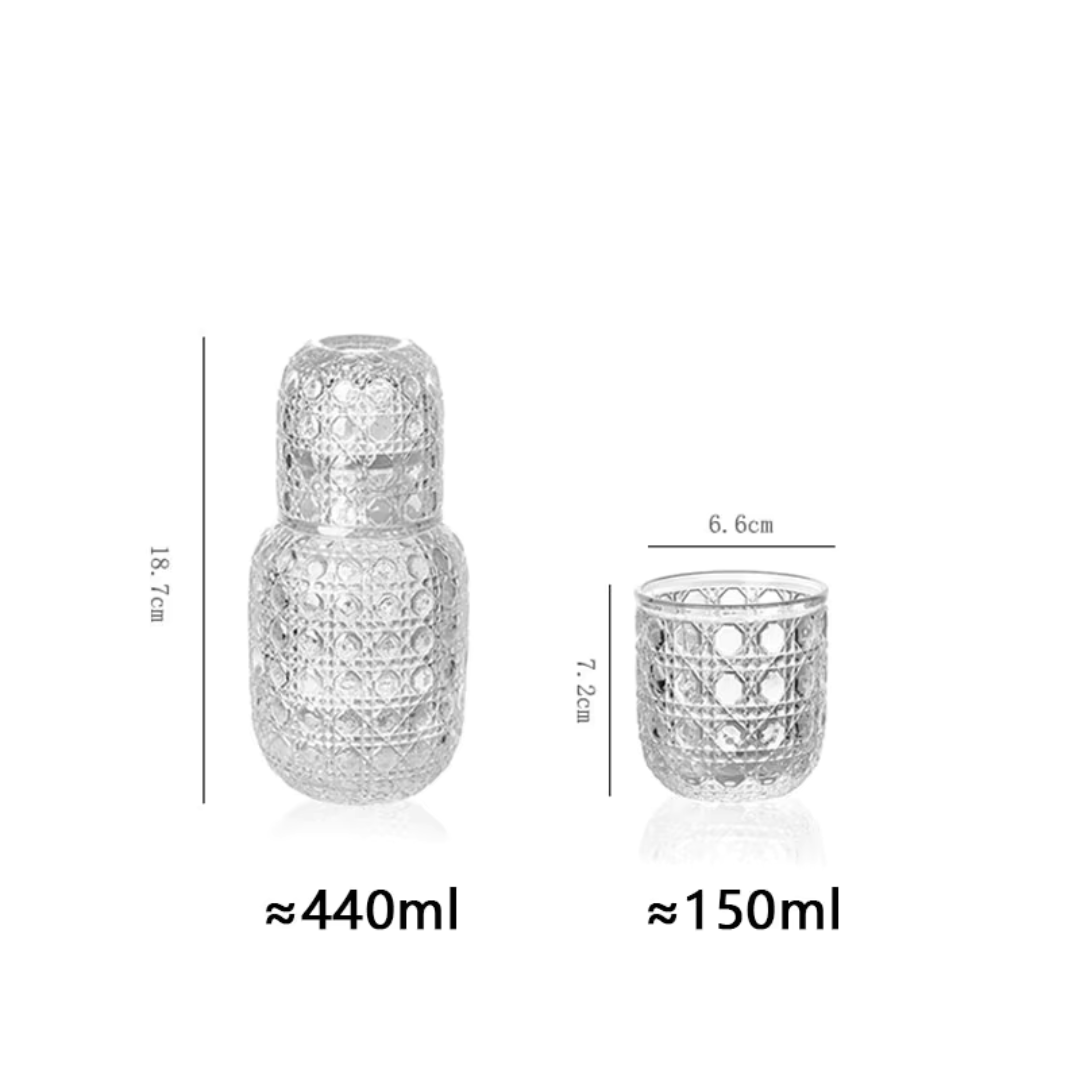 Vintage - Wasserkrug mit Glas