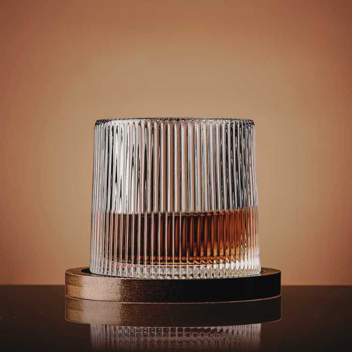Pivotant Stripe - Glas mit Untersetzter, 280ml